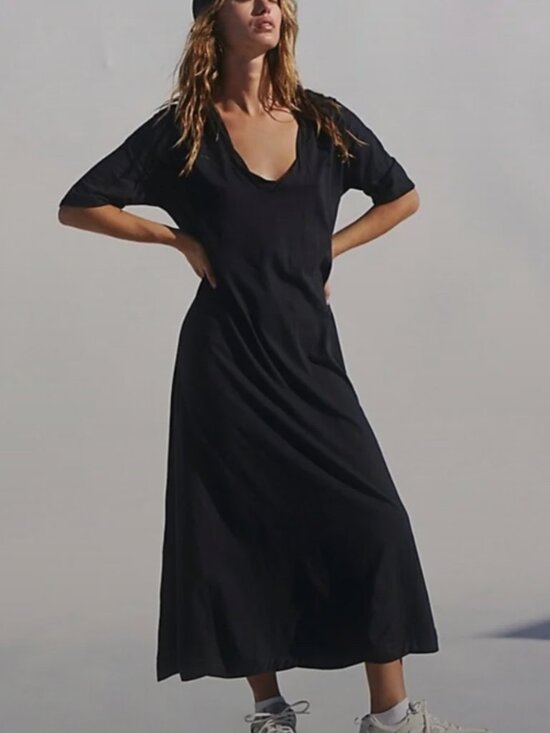 Free People Dresses & Skirts - Free People Carter T-Shirt Dress, Black L